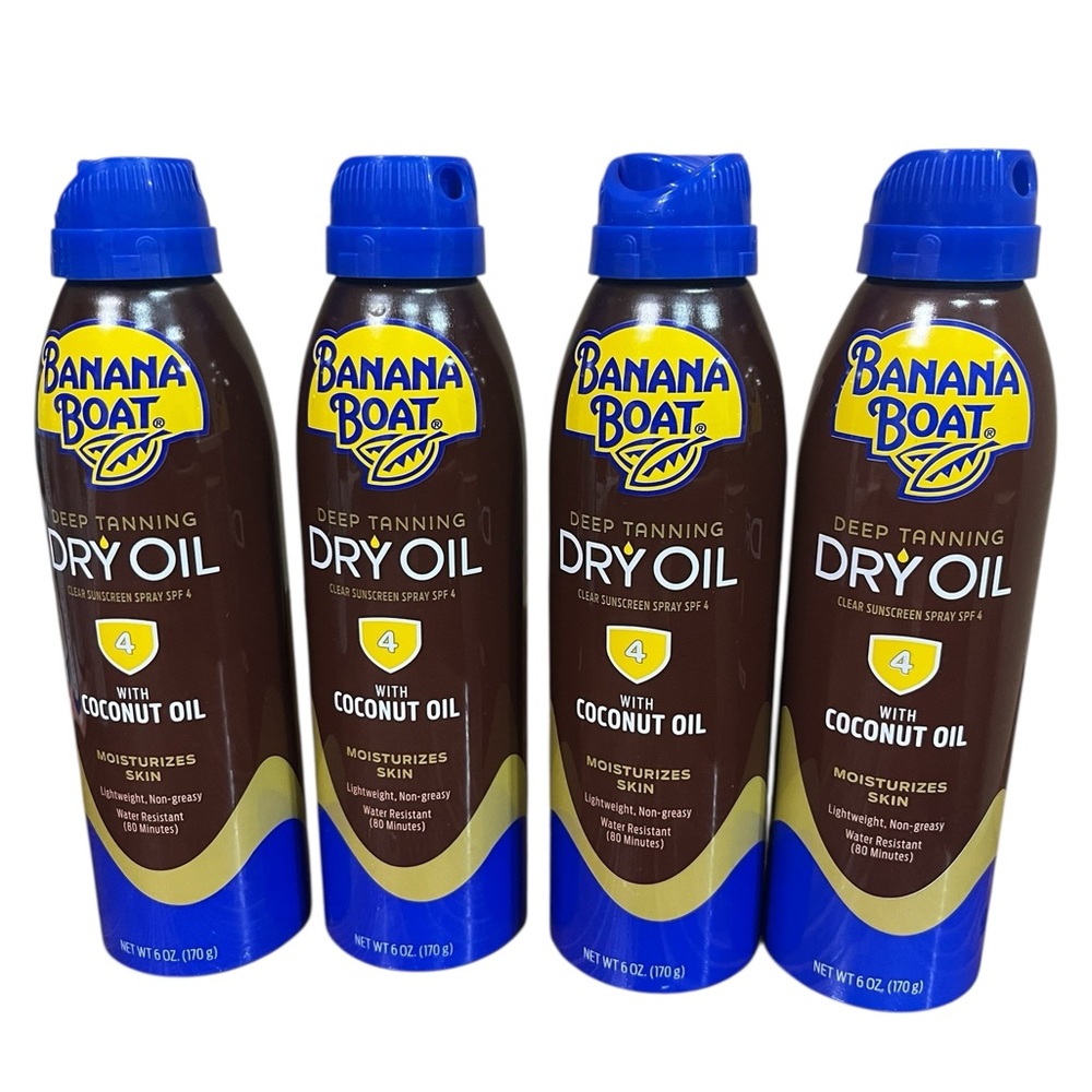 Banana Boat UltraMist Deep Tanning Dry Oil Clear Spray SPF 4 Exp 7/2027